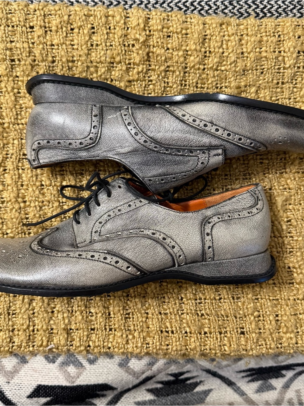 Audley Oxford Wingtip Vintage Gray Shoes - Picture 6 of 8